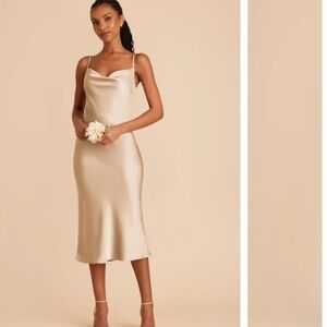 Elegant Satin Slip Dress in Gold. M. NWT